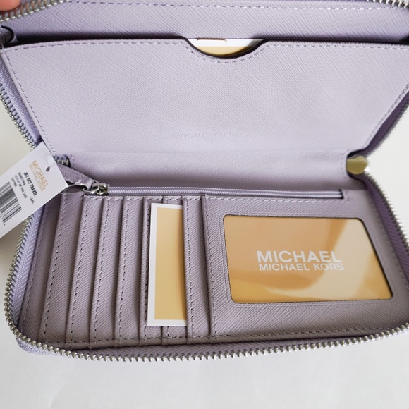 Michael Kors Jet Set LG Phone Case Wristlet Lilac - Picture 6 of 8